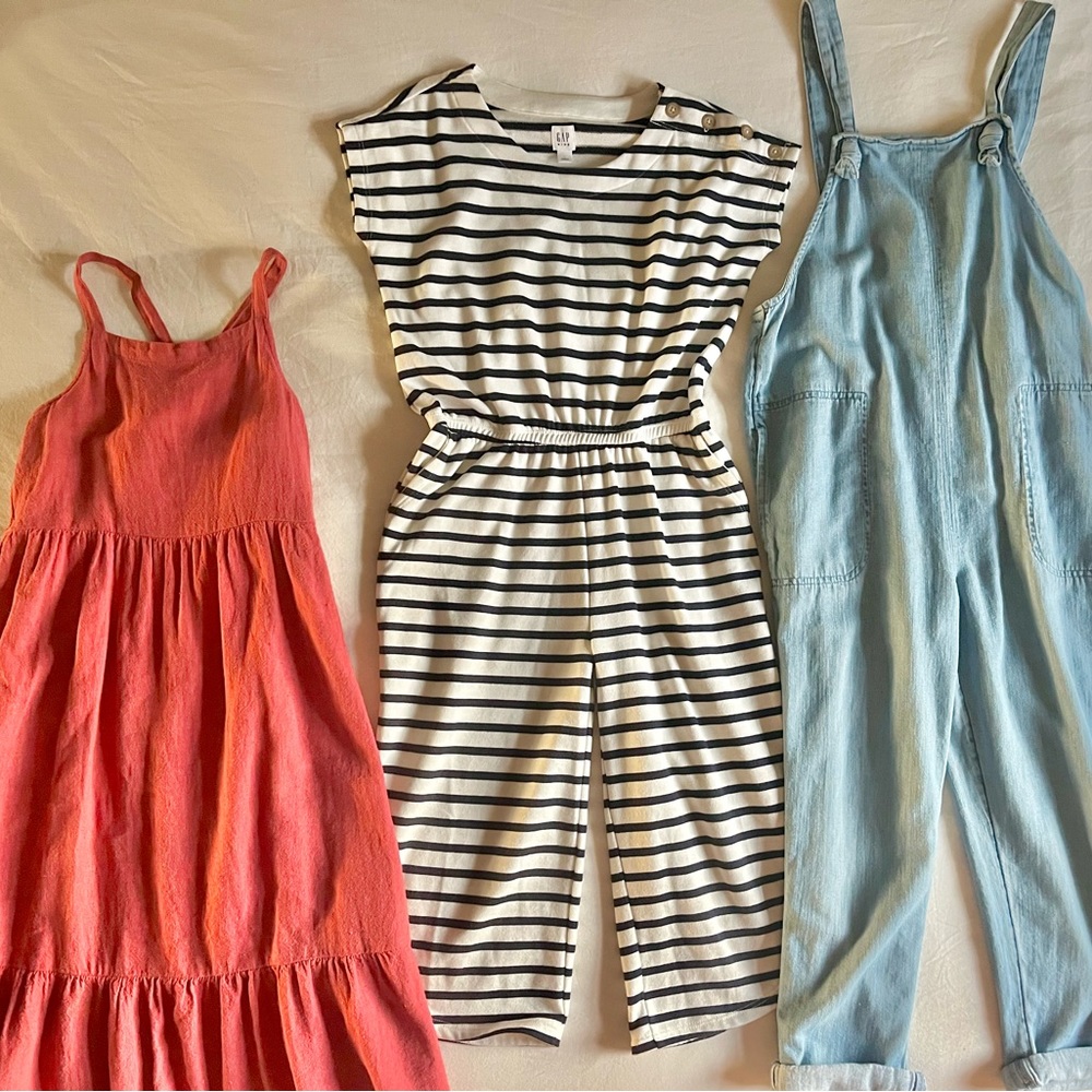 3 Set Bundle - Girls’ GAP & Old Navy Romper, Jumper and Dress - Size 6-8